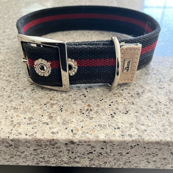 Beautiful Dog Collar Navy Blue and Burgundy - Picture 5 of 5